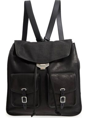 Rag & Bone Mini Black Lambskin Leather Backpack